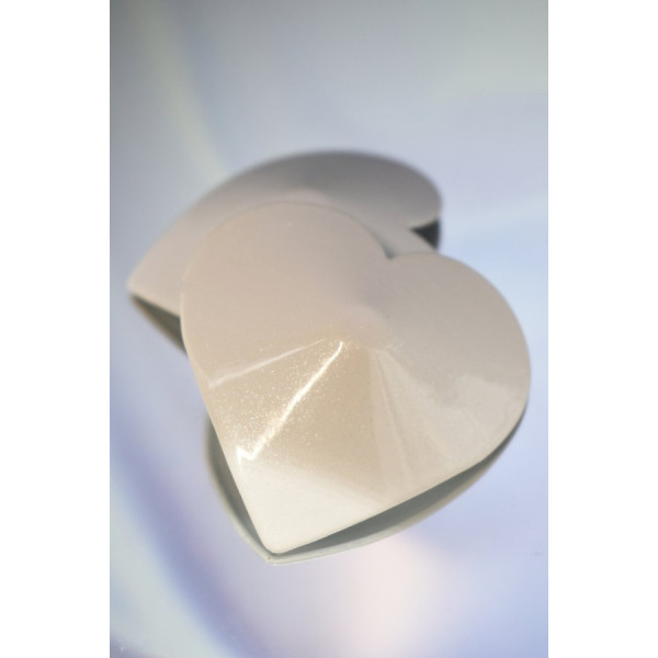 Nipple Métal blanc Cache tétons cœur 